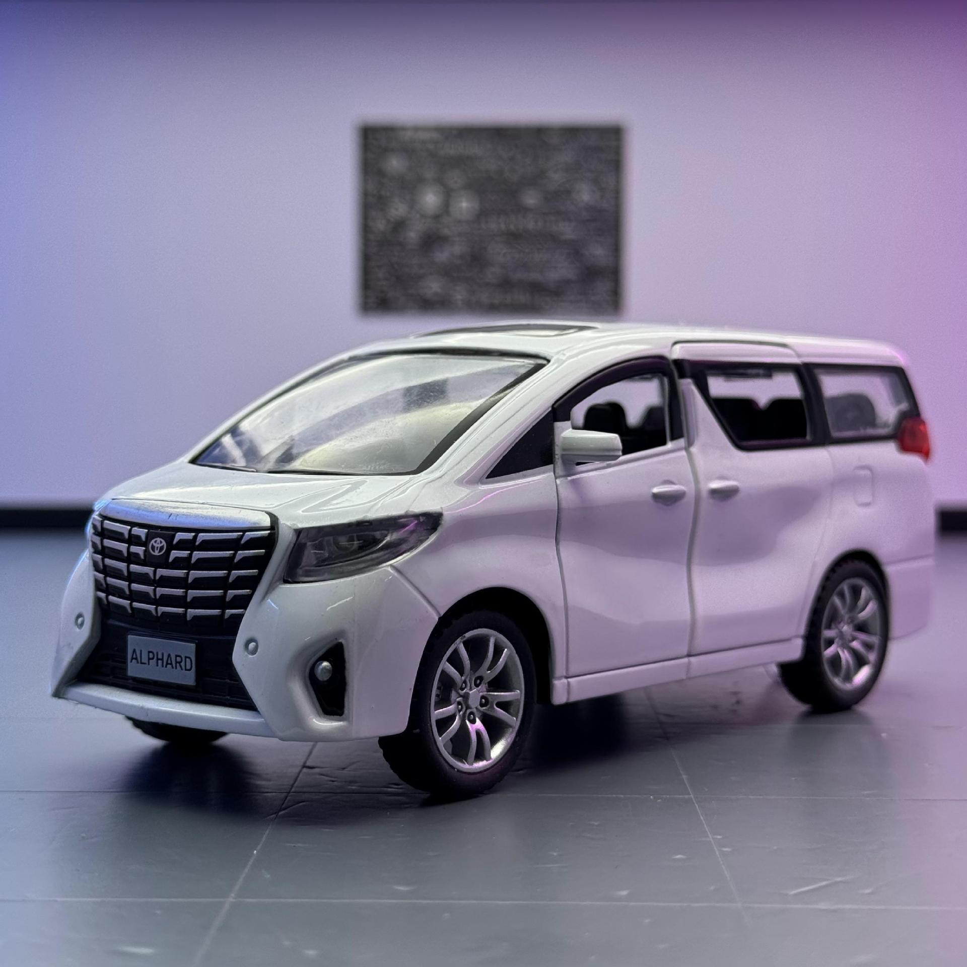 Zhiguan World Alloy Car Model 1:32 Elfa Business Vehicle Sound Light Tack Toy Model Music Car