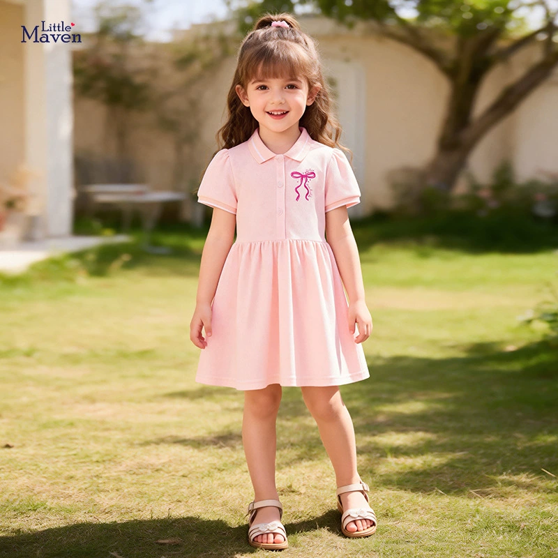 跨境Little maven女童连衣裙 夏季可爱宝宝裙子 欧美儿童公主裙
