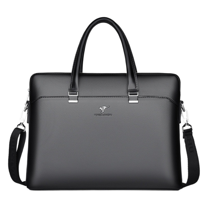 Cross-Border Men's Bags, Men's Handbags, Business Briefcases, Leather Computer Bags, Large-Capacity Conference Workers' Composition Bags for Men