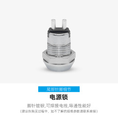 SK10-01C Power Remote Switch Lock Zinc Alloy S1201 Telephone Lock 102 Two-Pin Device Panel Lock