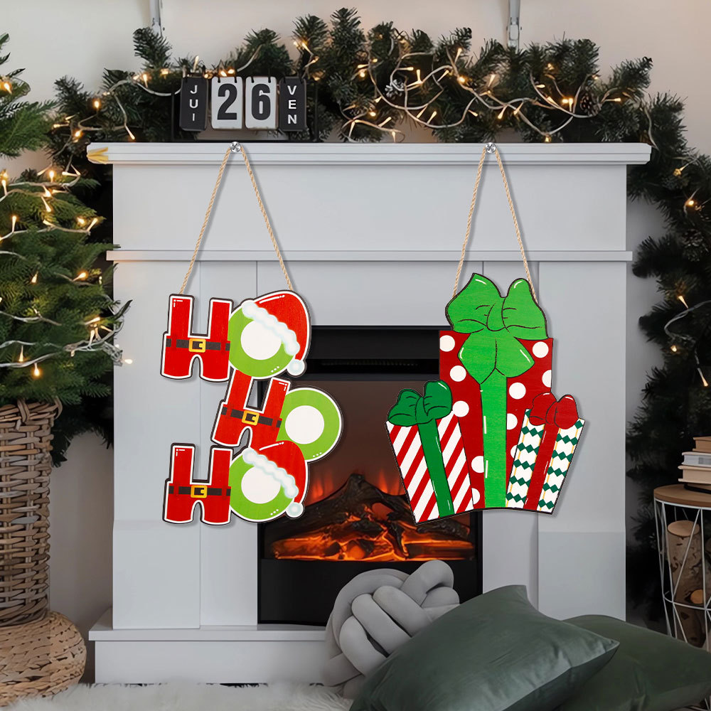 Neuer Anhänger für Partydekoration, Atmosphärenanordnung, Holztürbehang, Cartoon-Hängedekoration_voghion.com