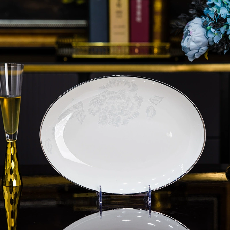 Jingdezhen bone porcelain tableware household European-style rice bowl noodle bowl ceramic dishes dish bowl soup bowl soup free combination petty bourgeois