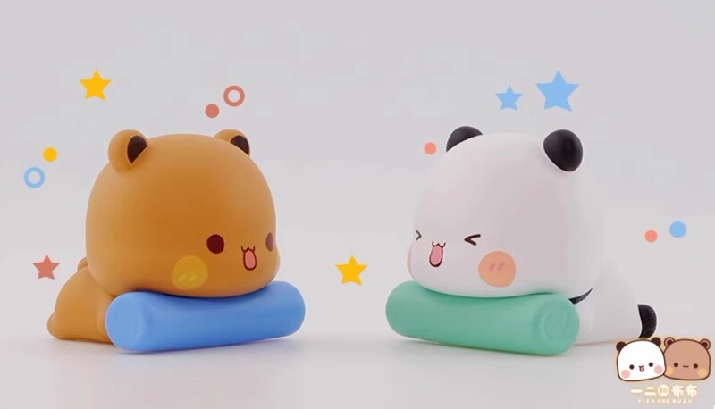 本物の1と2とBubuの日常かわいいミニブラインドボックスフィギュアオーナメントトレンディなおもちゃ周辺機器ガールギフト|undefined