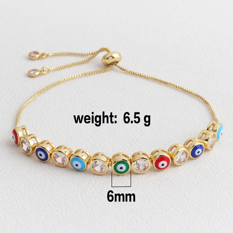 Fashion Devilu0027S Eye Copper Bracelets Inlay Zircon Copper Bracelets