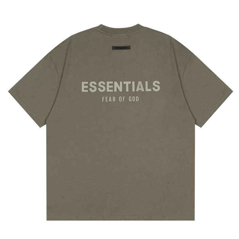 FOG multilínea ESSENTIALS HHH letras de silicona en el pecho suelta High Street verano camisetas de manga corta para hombres y mujeres marca de moda