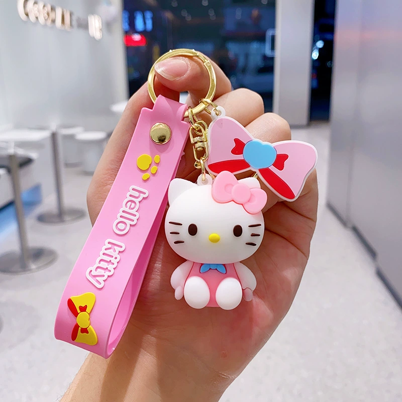 Кулон на брелке (Sanrio) Набор милых силиконовых подвесок — мягкие резиновые талисманчики, подарок на день рождения, различные персонажи