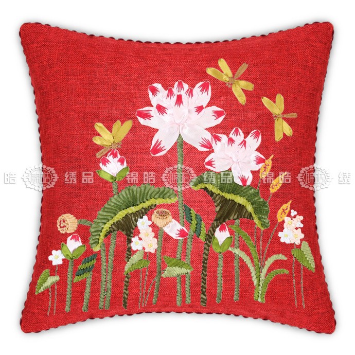 Jinhao bordado fábrica al por mayor hecho a mano bordado Cruz puntada DIY cinta bordado cojín almohada Guangzhou 04