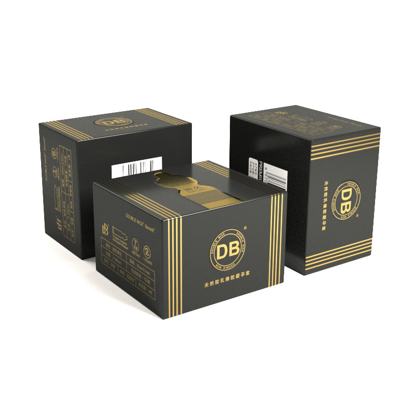 DB shaped waist thread floating-point condom hyaluronic acid condom adult sex toys wholesale