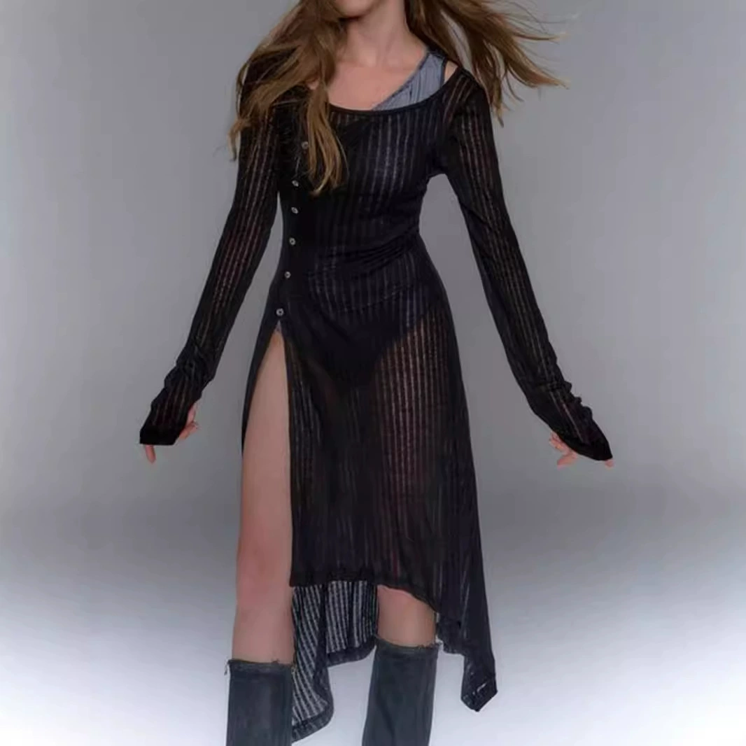 Внешняя торговля Трансграничная Европа, Европа, Амазонка, производители с длинными рукавами, платья с полыми разрезами, пляжные модели весна и лето