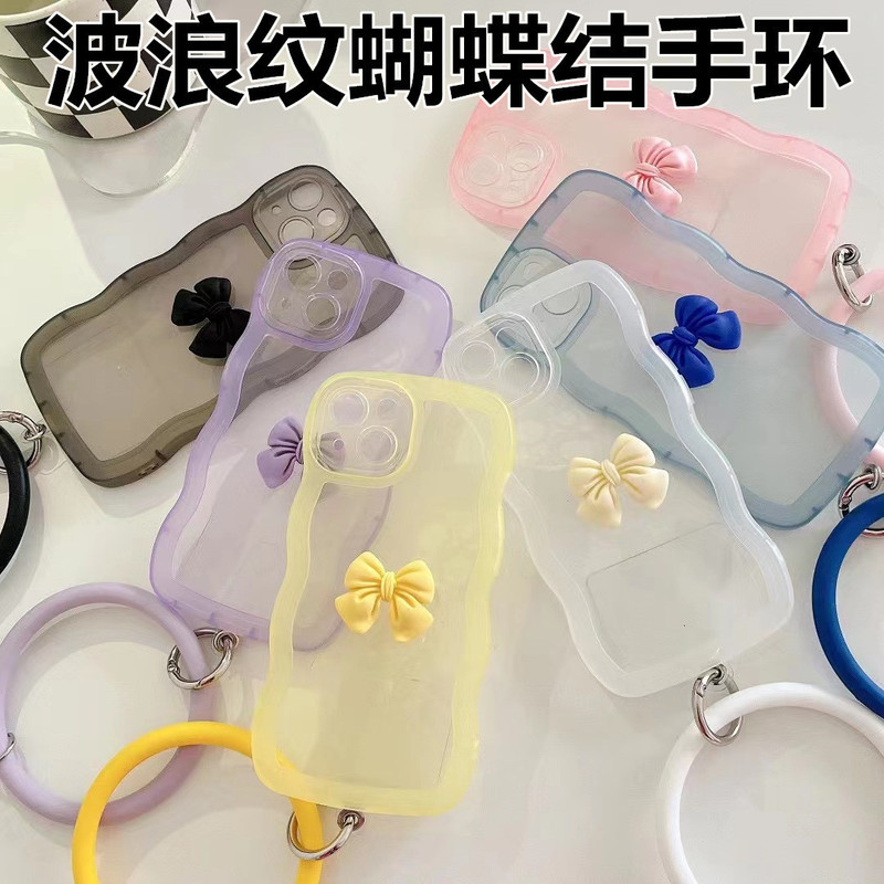 Bow for iPhone13/XR bracelet phone case Apple 16 protective case 11/7Plus soft case XSmax