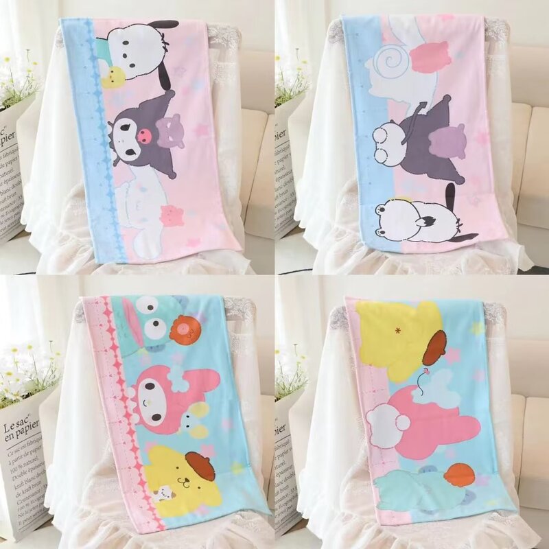 Cartoon household small towel children's bath towel absorbent face towel thickened hand towel sports sweat towel beach towel