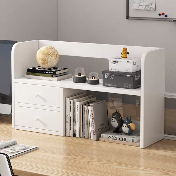 Desktop Storage Rack Desk Bookshelf Writing Desk Storage Shelf Vertical Multi-Layer Small Bookcase Office Workstation