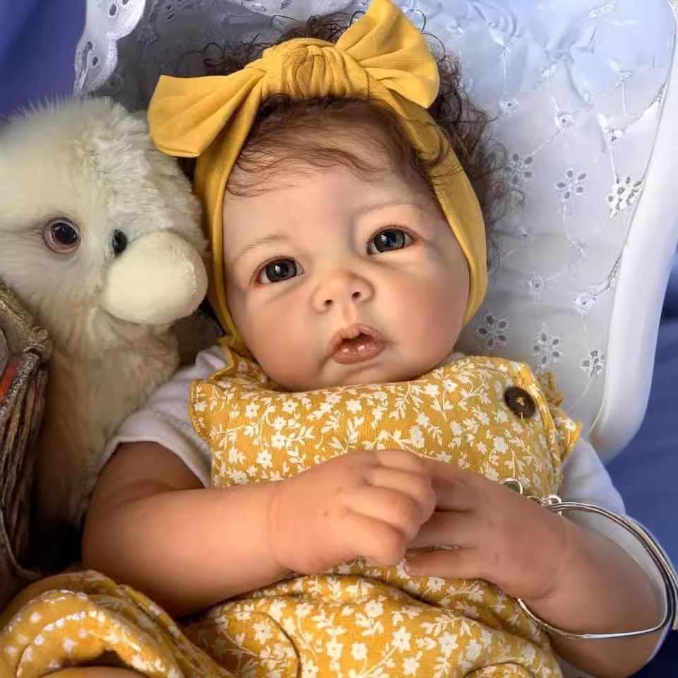 Muñeca Reborn Artesanal 20 Pulgadas de Vinilo Piel 3D Venas Visibles para Niños