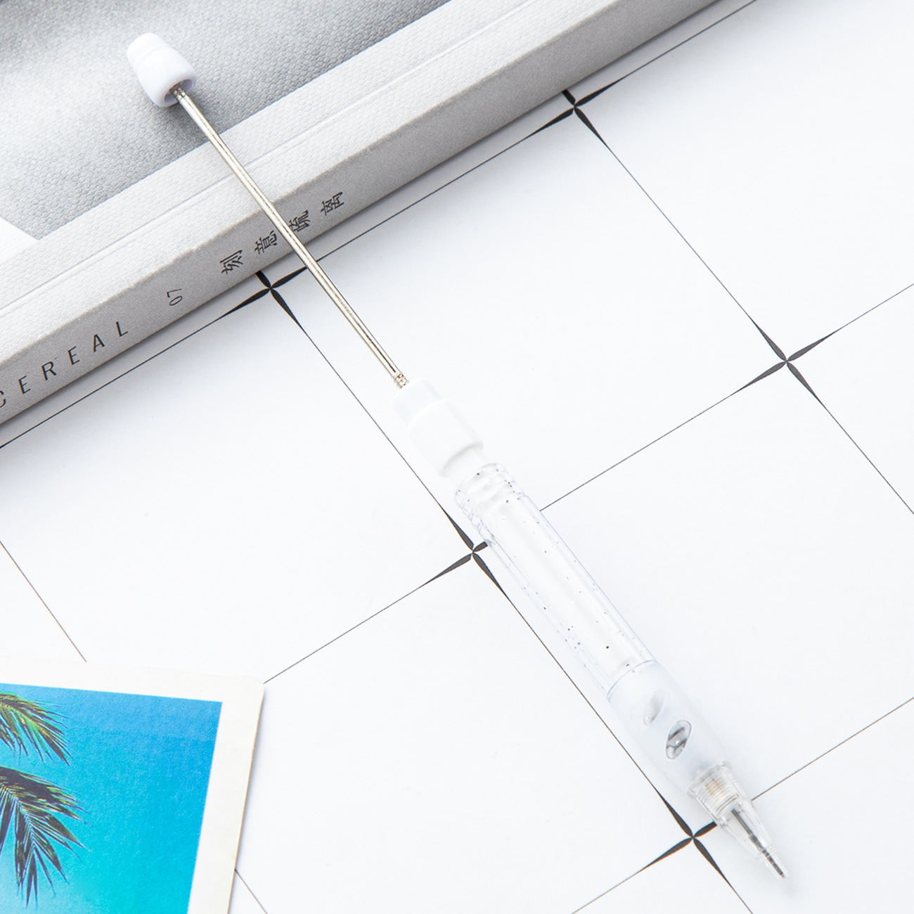 Nuevo lápiz automático con cuentas para estudiantes de primaria sin afilado 0.5 lápiz automático de núcleo continuo lindo lápiz de escritura