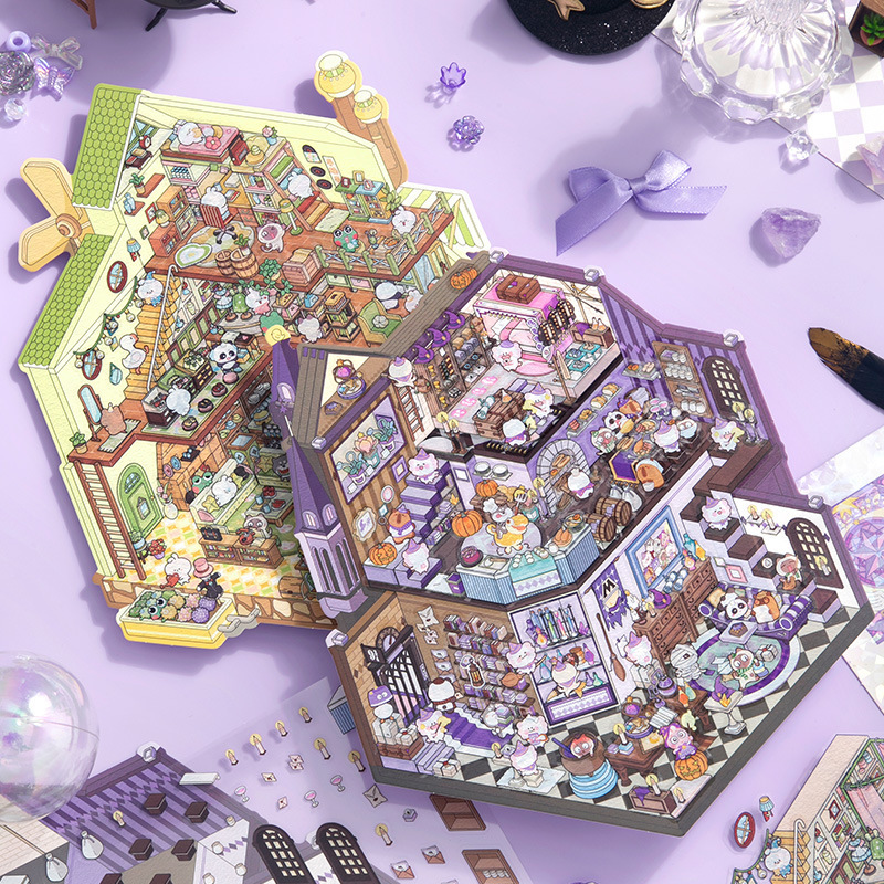 Fun Storage and Decoration 2.0 Sticker-Themed Miniature Scene House 3D Stereo Stress-Relief Time-Killing Trendy Toy Fun Storage and Decoration 2.0 Sticker-Themed Miniature Scene House 3D Stereo Stress-Relief Time-Killing Trendy Toy
