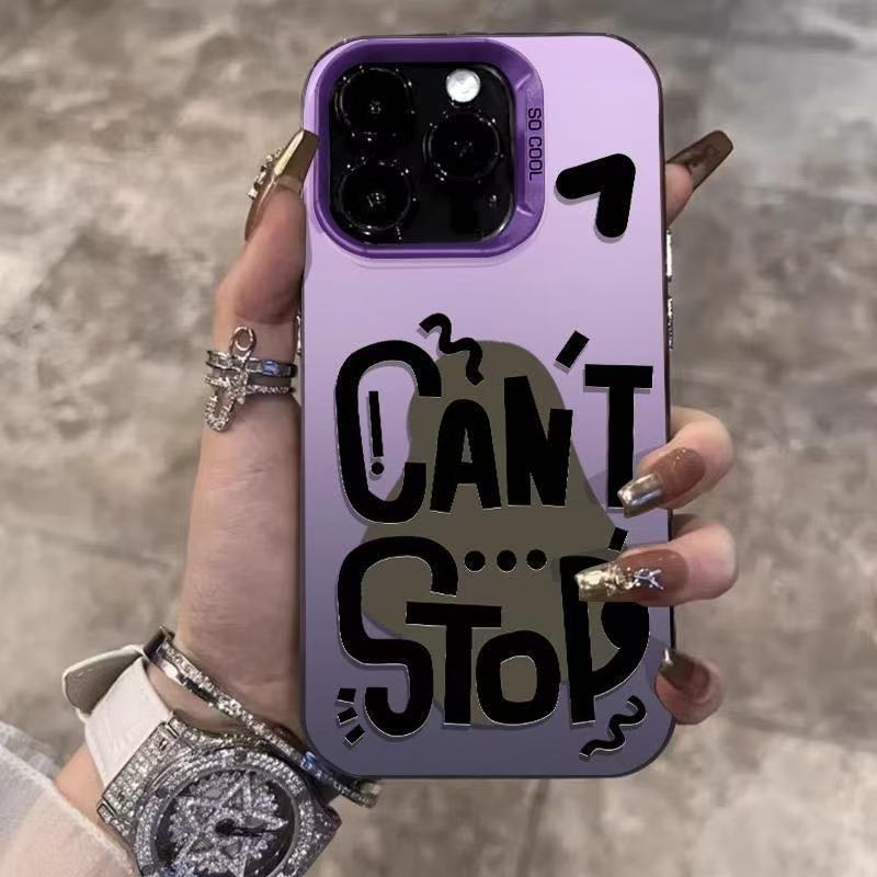 Nuevo estilo europeo y americano aplicable iPhone 16 funda para teléfono móvil Apple 15promax/14 anti-caída 13pro12 graffiti inglés
