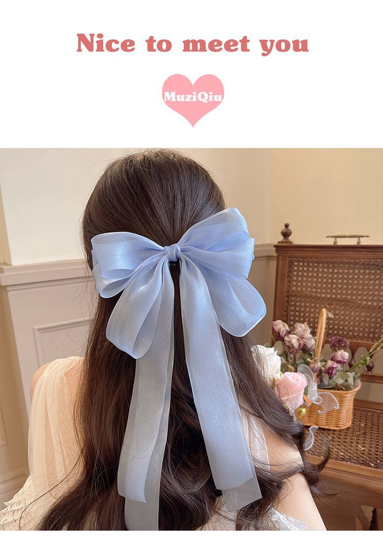 Women's Sweet Bow Knot Gauze Hair Clip display picture 1