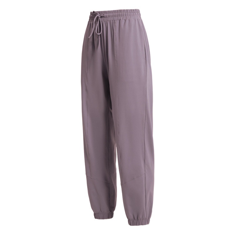 Pantalones deportivos europeos y americanos pantalones largos de protección solar para mujeres con cordón para adelgazar polainas sueltas Otoño e Invierno nuevos deportes más pantalones de Yoga de tamaño