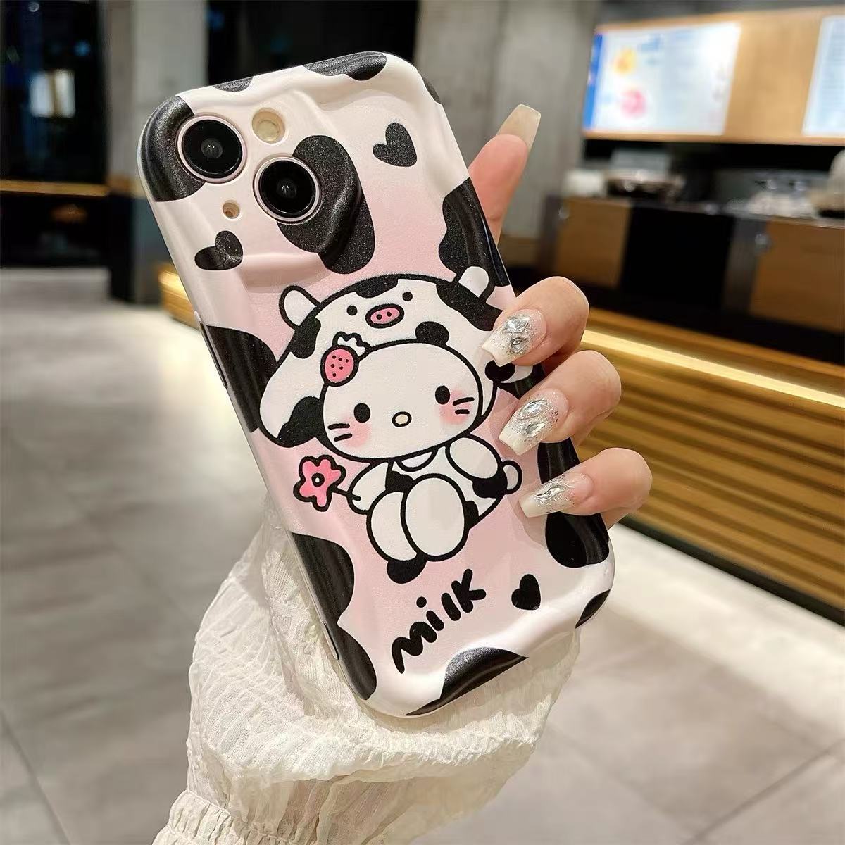Linda vaca apta para iPhone 16pro funda para teléfono móvil Apple 15 Japón y Corea 14 niña 13promax nuevo 12x