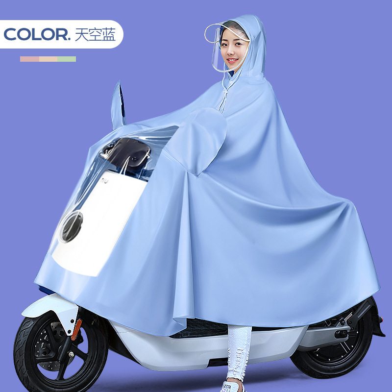 Raincoat motor eléctrico mayorista engrosado alargado raincoat bicicletas batería de adultos raincoat motocicleta doble raincoat