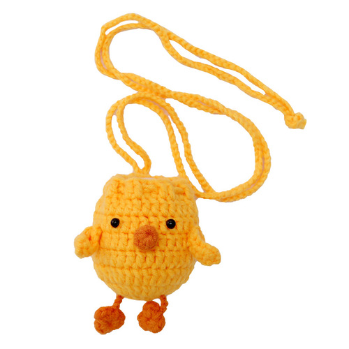 Large size chicken and duck egg long lanyard Beginning of Summer egg bag hand-crocheted Dragon Boat Festival small egg net cartoon doll egg bag