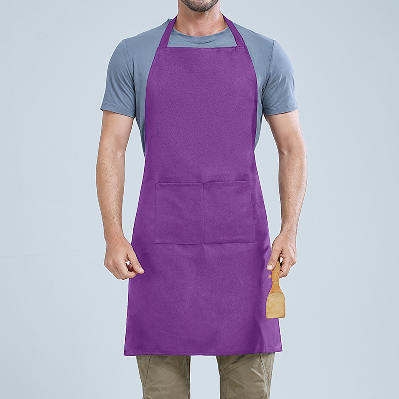 Transfronterizo Amazon halter poliéster delantal logotipo personalizado restaurante occidental café ropa de trabajo hogar cocina delantal