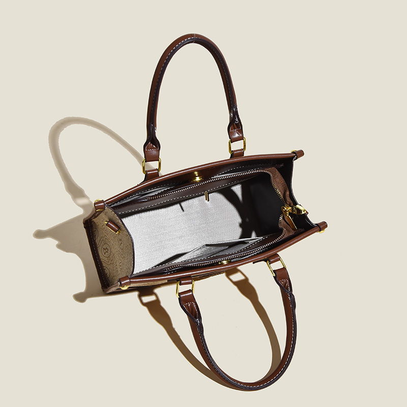 2023 Herbst Neue Live-Übertragung Beliebte Lässige Große Kapazität Modische Einfache Ein-Schulter-Diagonalgriff Griff Damentasche_voghion.com