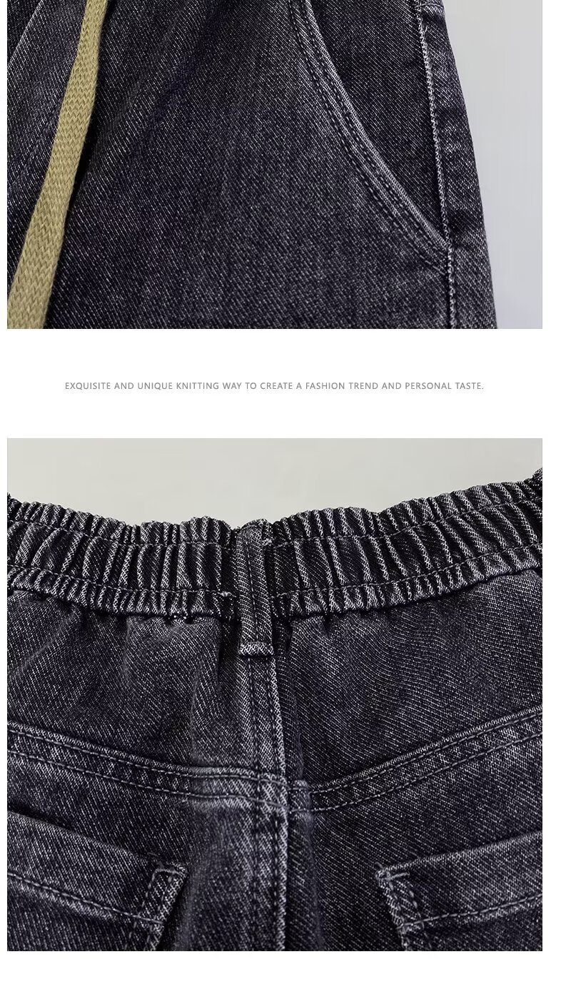 Herren Stretch Jeans Mit Elastischem Bund Und Geradem Schnitt_voghion.com