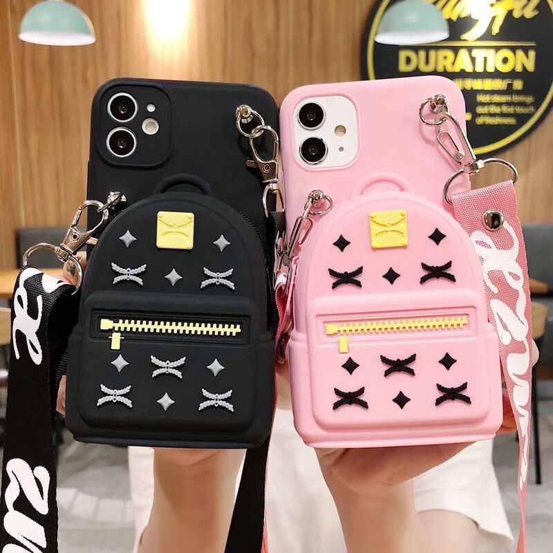 Suitable for vivo/oppo/samsung/huawei coin purse phone case cartoon apple 16 slung 15pro/14X