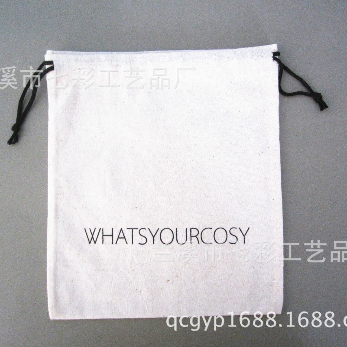 厂家批发棉布束口袋 抽绳棉布礼品饰品袋 高档棉布袋 可印logo