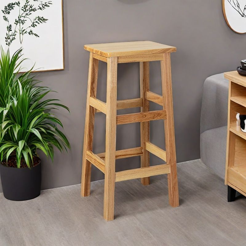 Rectangular stool 33*25*65cm solid wood color