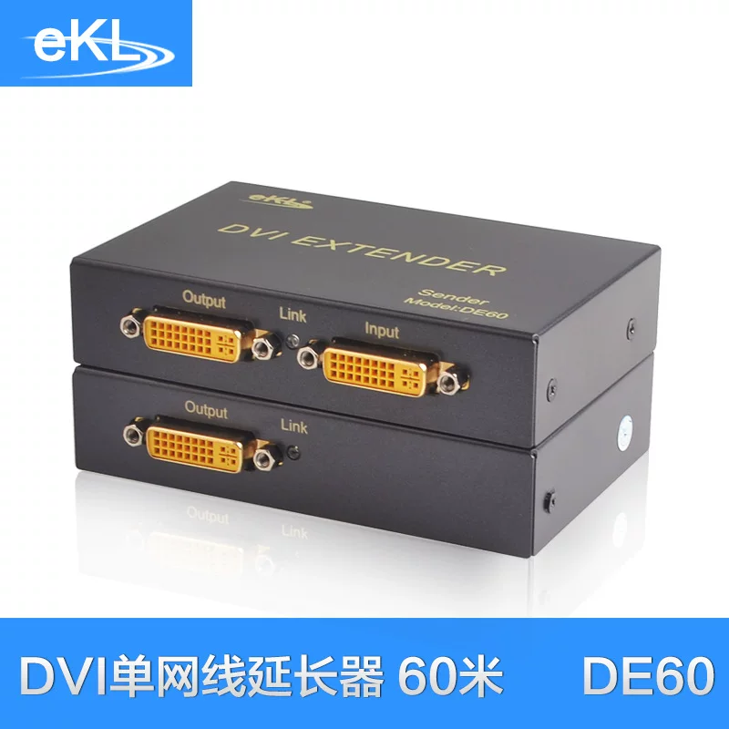 Удлинительный кабель EKL -DE60 DVI, усилитель сигнала 60 метров, сетевой кабель HD до RJ45, сетевой кабель