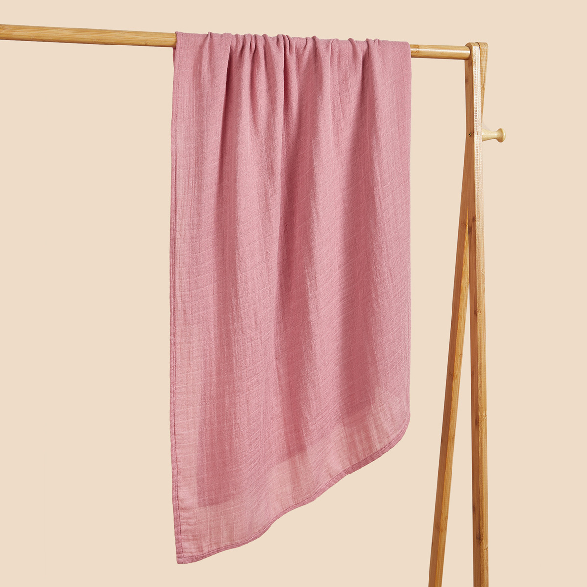 Toalla teñida de algodón de bambú toalla lisa de gasa de doble capa Toalla de baño de color sólido cochecito manta Amazon transfronterizo INS Venta caliente