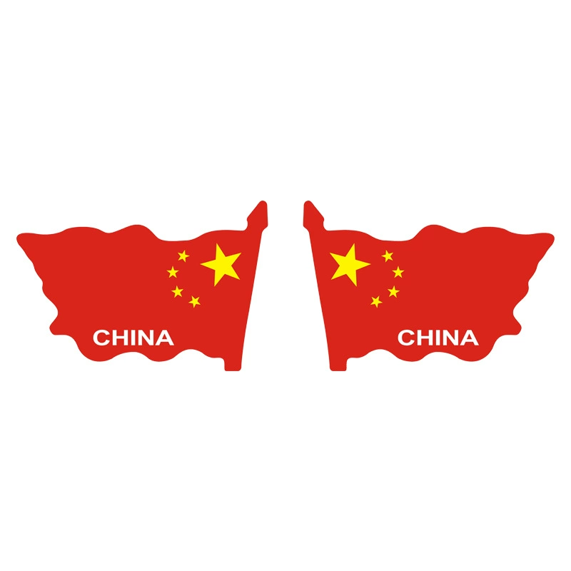 Фабрика прямых продаж ПВХ патриотический красный флаг автомобиль наклейка пятизвездочный красный флаг патриотическая дверная наклейка царапины стикер кузова автомобиля оптом