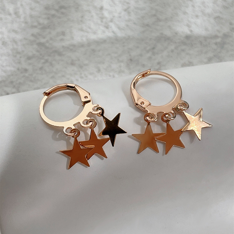 Fashion Star Alloy Plating Women's Drop Earrings 1 Pair display picture 1