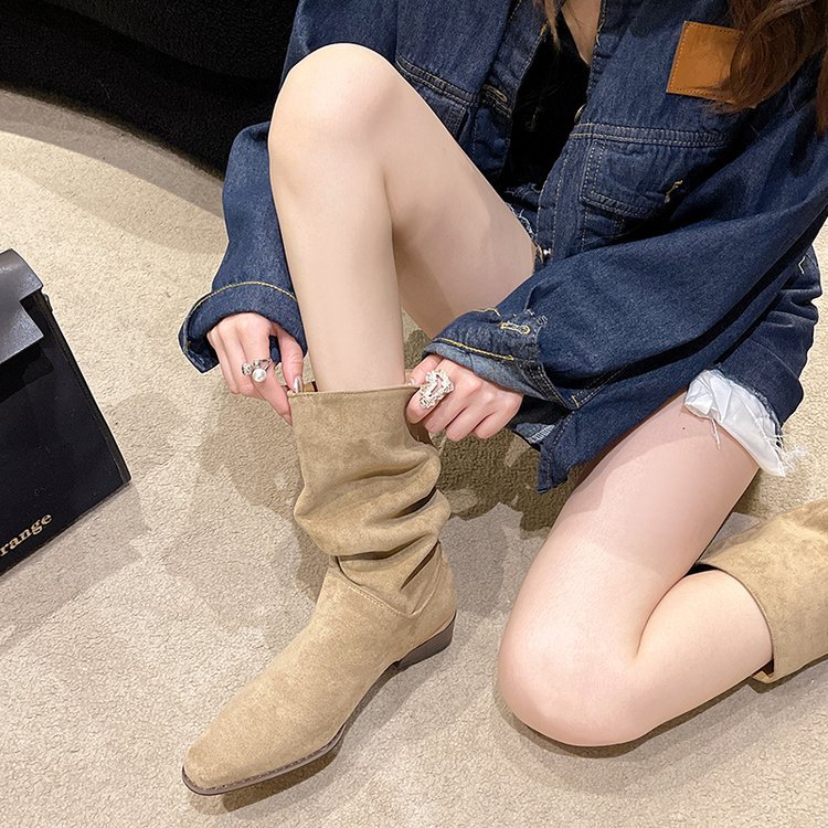 Tall Flat Retro Cowboy Boots 3