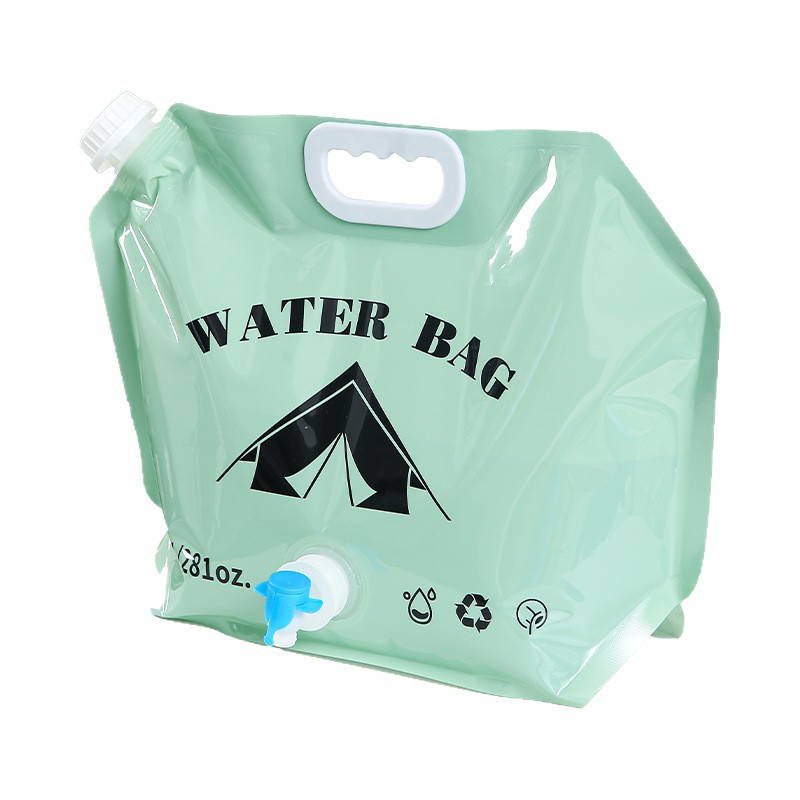 Engrosado Cubo de coche con grifo bolsa de cerveza portátil acampar al aire libre portátil plegable bolsa de almacenamiento de agua