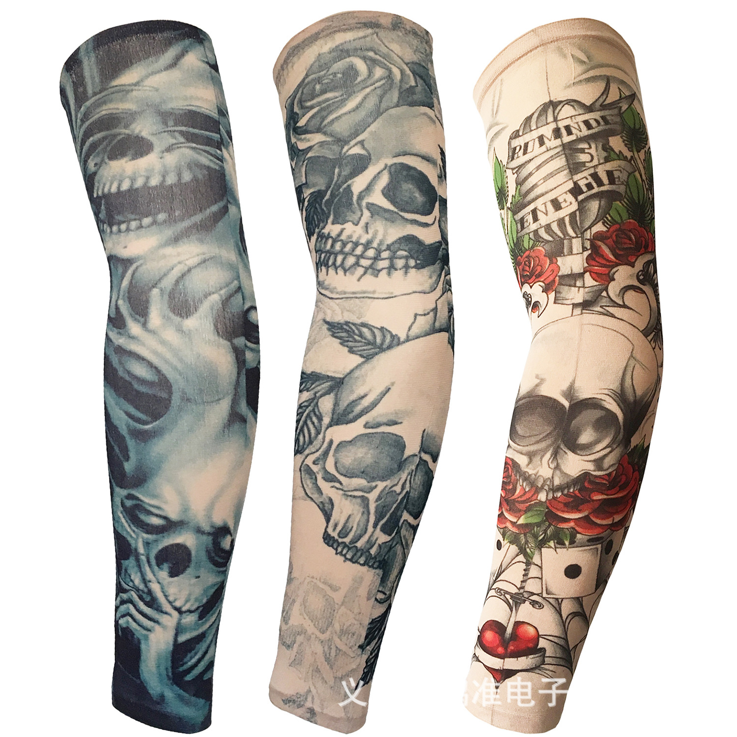 High-Quality, High-Elastic Tattoo Sleeves in Stock, Factory Tattoo Sleeves, Arm Sleeves, Large Floral Arm Sleeves