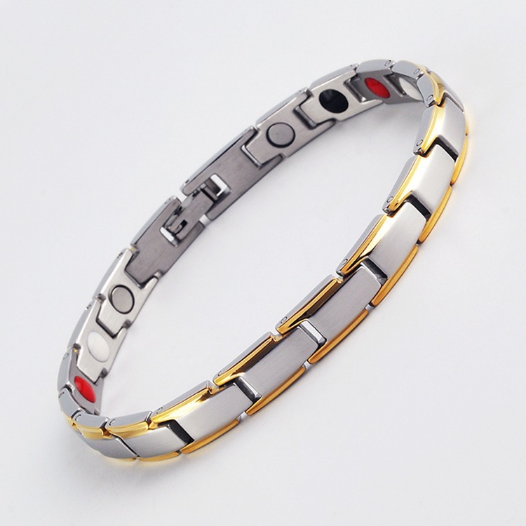Wish Cross-Border Hot Selling Women's Detachable Couple Magnet Bracelet Men's Retro Creative Magnetic Therapy Bracelet Wholesale