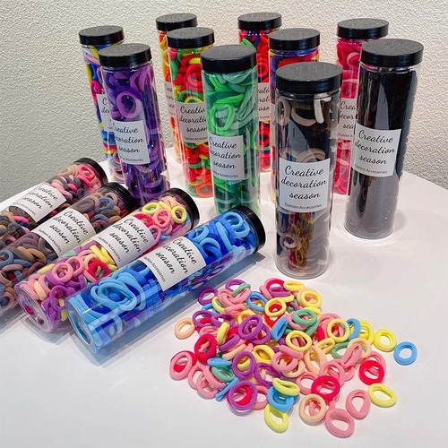 Hair tie for girls, selected best-selling hot trendy high elasticity colorful rubber band craft hair tie from Yiwu