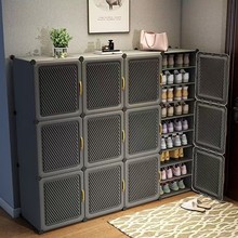 简约现代鞋柜组合家用防尘收纳柜子门口储物柜轻奢塑料鞋架神器