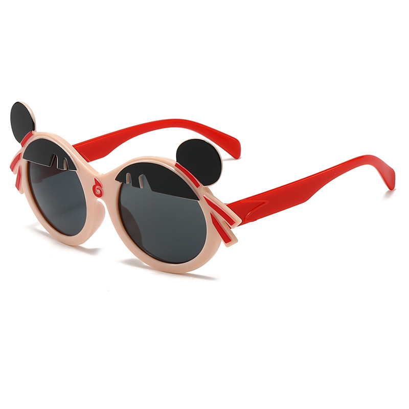Lentes de Sol Infantiles de Dibujos Animados Marco de PC y Lentes de AC Protección UV400 para Protección Solar y Viajes