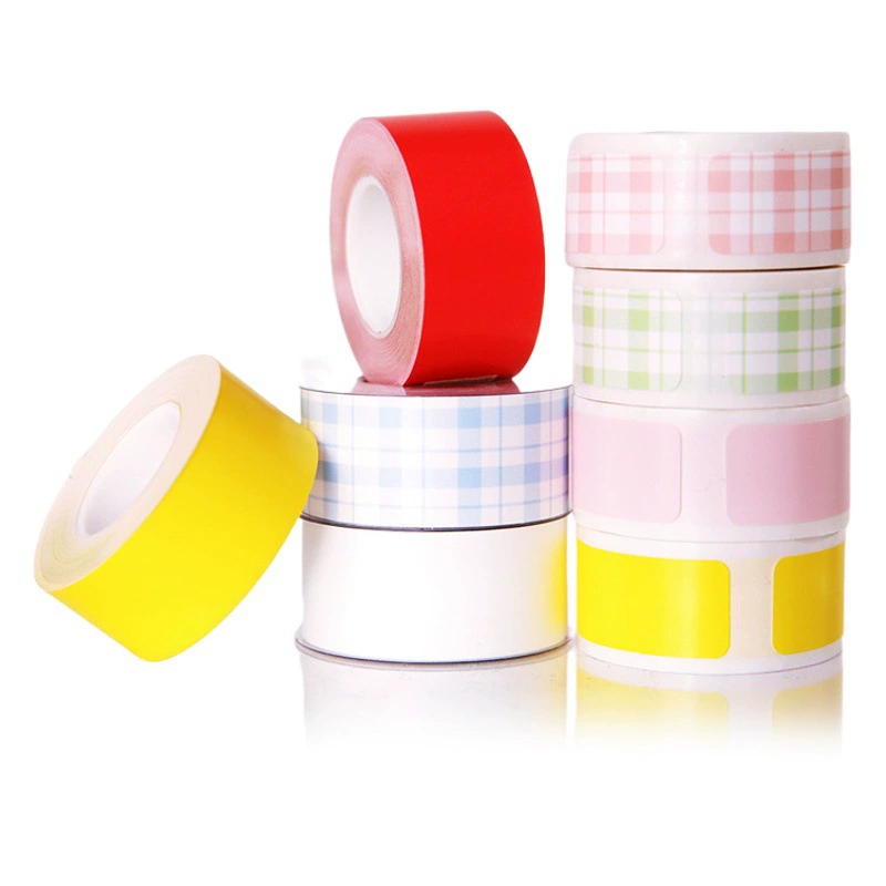 Подходит для этикетировочных машин Jingjing Yuanqi, бумага для непрерывных этикеток 12 мм, 16 мм, термобумага, самоклеящиеся наклейки, устойчивые к разрывам и водонепроницаемые.