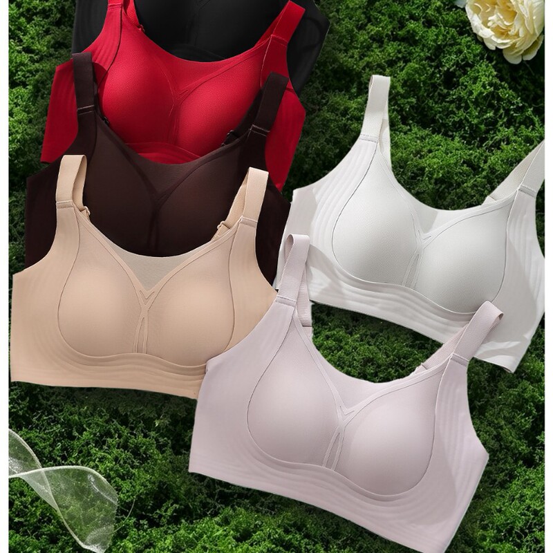 Plus-size, large-bust, small-appearing bunny-ear cup, wire-free, adjustable, push-up, and anti-slip bra for women Plus-size, large-bust, small-appearing bunny-ear cup, wire-free, adjustable, push-up, and anti-slip bra for women