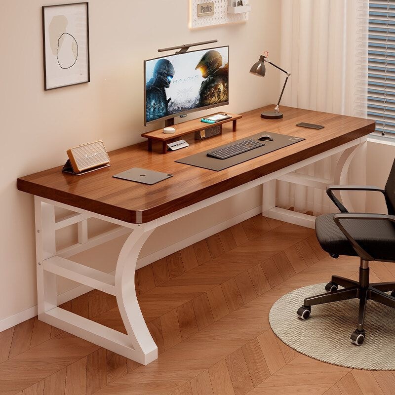 Study desk made of solid wood, simple desktop office desk, student study writing desk, home bedroom solid wood thickened computer desk Study desk made of solid wood, simple desktop office desk, student study writing desk, home bedroom solid wood thickened computer desk