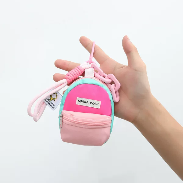 Fashion Mini Mobile Phone Accessories Coin Purse Headset Lipstick Storage Bag Small Cosmetic Bag Pendant Lanyard Contrast Color Niche