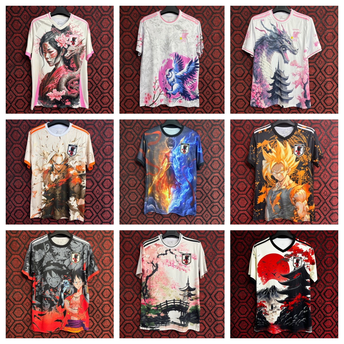 Japanese national team anime football jersey, comic football uniform, Japan national team jersey, trendy