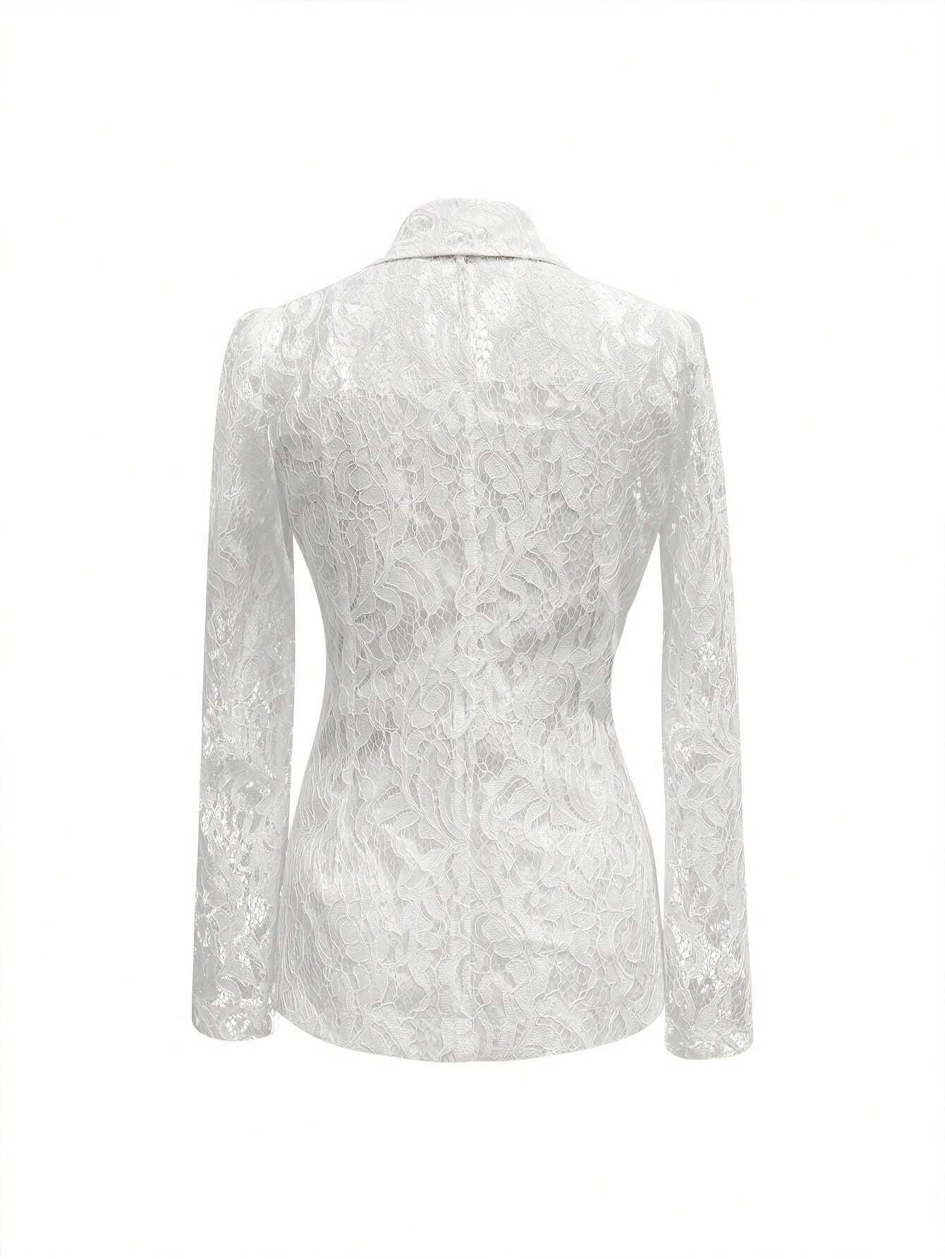 Blazer Élegant Pour Femme Coupe Slim Avec Détails Patchwork Et Découpes_voghion.com