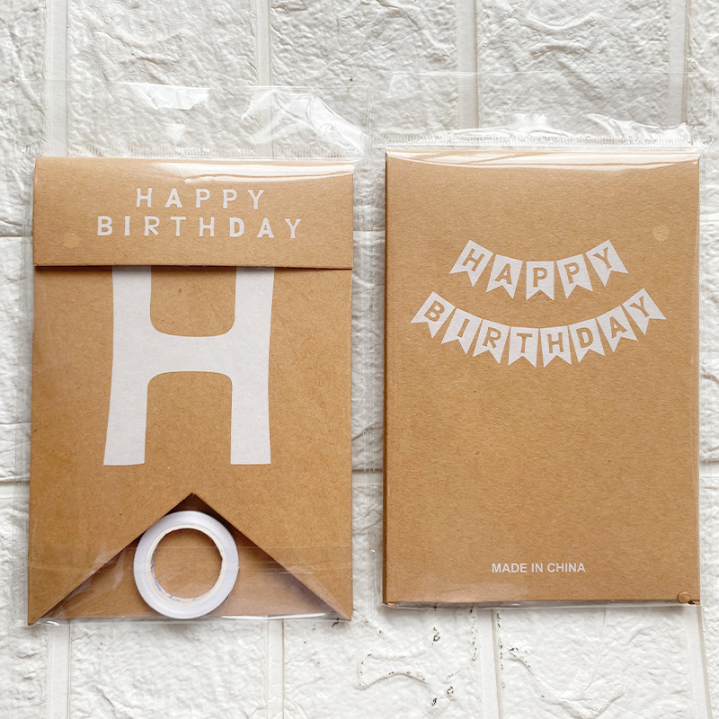 レトロクラフトhappy birthday诞生日お诞生日フラッグフィッシュテールお诞生日フラワーアルファベットタグ|undefined