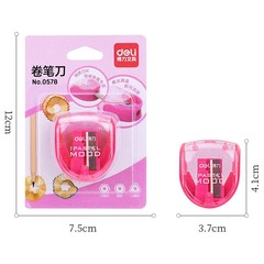 得力卷筆刀削筆刀轉筆刀兒童鉛筆刀削筆器削筆機顏色隨機單個裝